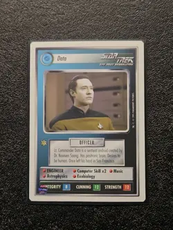 Star Trek Card Game CCG - White Border Data - 1995 The Next Generation - Image 1