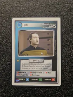 Star Trek Card Game CCG - White Border Data - 1995 The Next Generation - Image 2