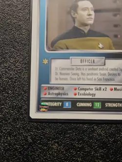 Star Trek Card Game CCG - White Border Data - 1995 The Next Generation - Image 5