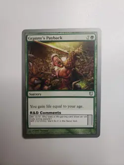 Granny's Payback MTG 2004 Green Sorcery Card Magic the Gathering - Image 1