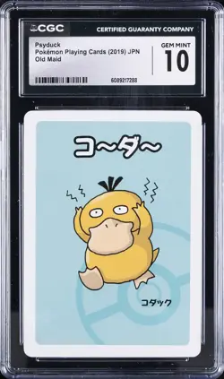 2019 POKEMON PLAYING CARDS OLD MAID - JPN PSYDUCK CGC 10 GEM MINT - Image 1
