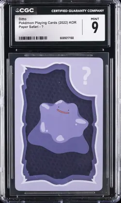 2022 POKEMON PLAYING CARDS PAPER SAFARI - KOREAN #U DITTO CGC 9 - Image 1