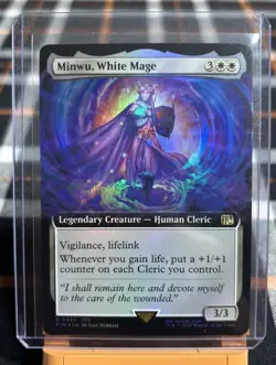 Minwu, White Mage (Rare Extended Art Foil, #0430) - MTG Magic, Final Fantasy - Image 1