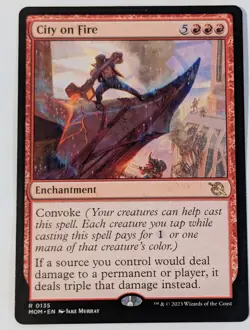 City On Fire #363 (NM) March of The Machine MOM MTG Magic - Image 1