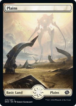 x1 Plains BRO MTG Brothers' War 278/287 FULL ART LAND M/NM 1x - Image 1