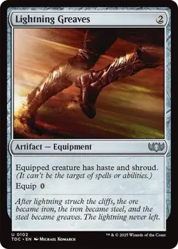 MTG ~ Lightning Greaves ~ Commander: Tarkir: Dragonstorm ~ Near Mint - Image 1