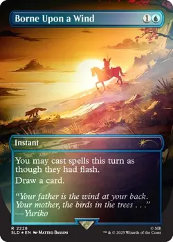 Borne Upon a Wind R Foil #2228 | SLD Secret Lair x Ghost of Tsushima | MTG - Image 1
