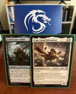 MTG Lulu, Loyal Hollyphant / Sword Coast Sailor EDH Commander Deck Rares Sleeved - Image 1