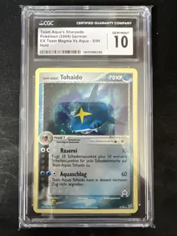 Pokemon Team Aqua´s Tohaido 5/95 EX Team Magma Vs. Aqua CGC 10 GEM MINT - No PSA - Image 1
