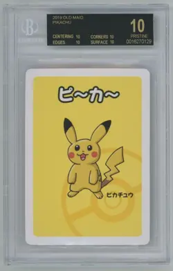 2019 Babanuki Pokemon Old Maid Pikachu Japanese BGS 10 Black Label - Image 1