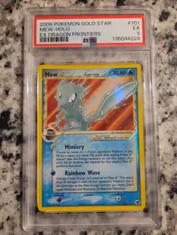 2006 POKEMON EX DRAGON FRONTIERS GOLD STAR #101 MEW-HOLO PSA 5 - Image 1