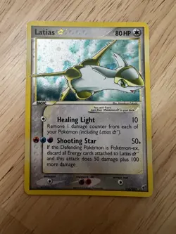 Pokemon Latias Gold Star 105/107 SWIRL ex Deoxys Customized - Image 1