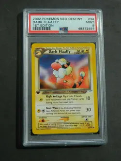 Pokemon PSA 9 1ST EDITION DARK FLAAFFY 34/105 NEO DESTINY SET - MINT - Image 1