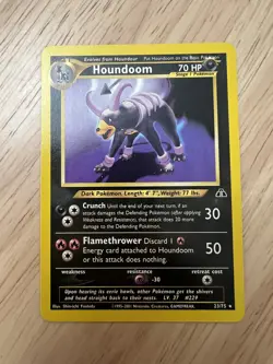 Pokemon Houndoom 23/75 LP Neo Discovery Rare LP+ - Image 1