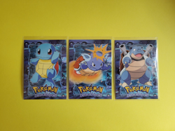 Topps Pokemon Evolution E7, 8, 9 Squirtle Set, Black Logo, Never Played, Mint - Image 1