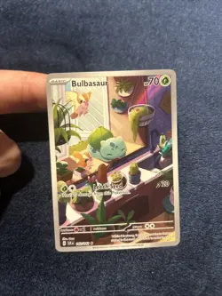Pokemon TCG Bulbasaur Stellar Crown Illustration - Image 1