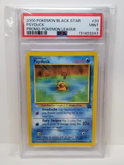 Pokemon Black Star Promo Psyduck #20 PSA 9 - Pokemon League Promo - Image 1