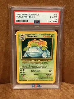 1999 POKEMON GAME #15 VENUSAUR - HOLO PSA 6 - Image 3
