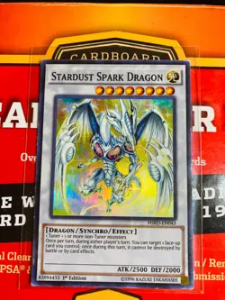 V77 Yugioh Stardust Spark Dragon HSRD-EN043 Super Rare 1st Edition - Image 1