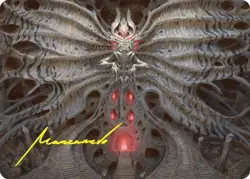 Valgavoth, Terror Eater Art Card - Gold-Stamped Signature - Art Series: Duskmour - Image 1