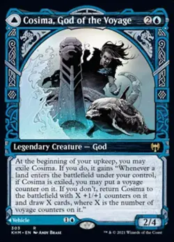 Cosima, God of the Voyage / The Omenkeel (Showcase) -Foil Light Play MTG - Image 1