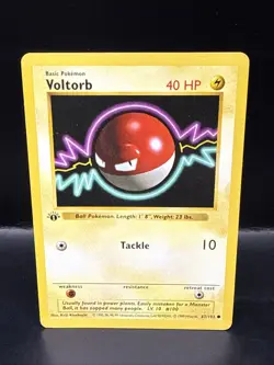 Pokemon TCG Voltorb Card 67/102 1st Edition Base Set Shadowless - Image 2