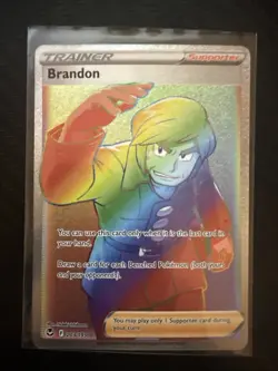 Brandon - 203/195 - Pokemon Silver Tempest Sword & Shield Secret Rare Card NM - Image 1