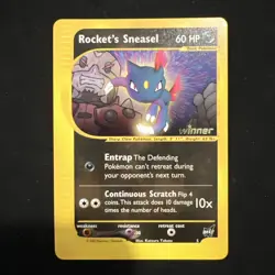 Rocket's Sneasel Winner Stamped 2002 Best of Game #5 Pokemon Card - Image 1