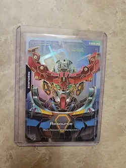 Gundam TCG Card Game Dual Impact Foil Resource GD02 R-015 C++ GQuuuuuuX Gundam - Image 1