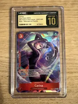 CGC Pristine 10 Carina OP07-005 AA Parallel Rare - One Piece Card - Image 1