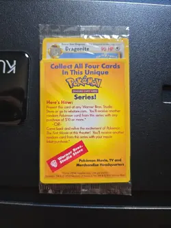 Sealed Dragonite Pokemon The First Movie WB Promo Black Star 1999 Card WOTC New - Image 1