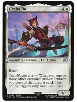 MTG G'raha Tia Final Fantasy (FIN) Uncommon Magic Card #0021 Unplayed - Image 1