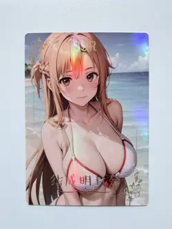 Asuna SSR Card Dream Idol Festival Goddess Story Waifu Sword Art Online Foil - Image 1