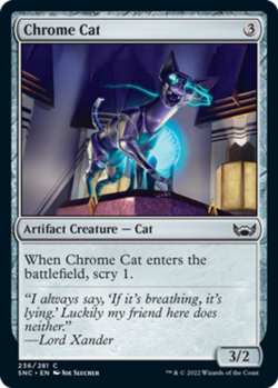 Chrome Cat - Foil - Streets of New Capenna - Near Mint - Image 1