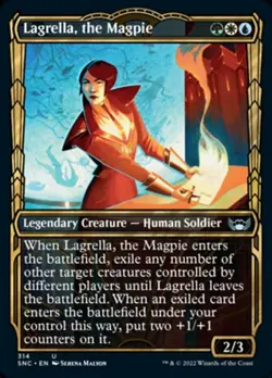 Lagrella, the Magpie - Foil - Showcase - Streets of New Capenna - Near Mint - Image 1