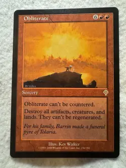 MTG - Obliterate #156/350 - Invasion - Pristine NM/NM+ - Rare - Regular - EN - Image 1