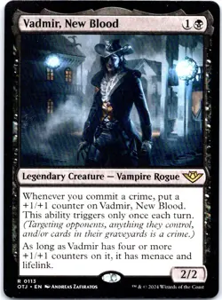 #113 Vadmir, New Blood MTG Outlaws of Thunder Junction Rare - Image 1