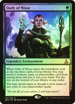 MTG FOIL Oath of Nissa - Oath of the Gatewatch #140 - Image 1