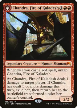 MTG Chandra, Fire of Kaladesh Chandra Roaring Flame - Magic Origins #135 - Image 1