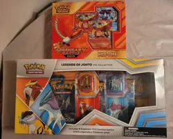 Pokemon LEGENDS of JOHTO Pin Collection~9 Packs 3 Pins~ BONUS Battle Deck~SEALED - Image 1