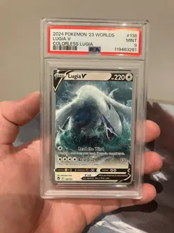 Lugia V 138/195 Worlds 2023 Colorless Lugia Deck Pokemon TCG PSA 9 - Image 1