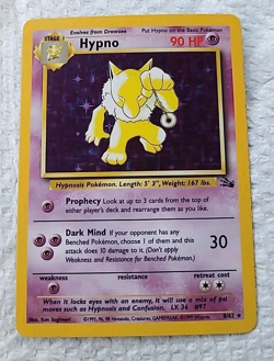 Hypno 8/62 Fossil Holo NM Vintage Pokemon - Image 1