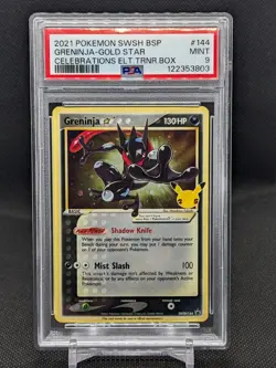 SWIRL Greninja Gold Star SWSH144 PSA 9 Celebrations Promo Pokemon TCG - Image 5