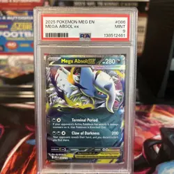 Pokemon TCG Mega Evolution 086/132 English Mega Absol EX PSA 9 - Image 1