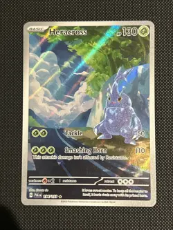 Pokemon TCG Heracross Scarlet & Violet Paldea Evolved Illustration Rare 194/193 - Image 1