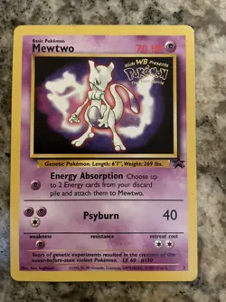 Mewtwo #3 - Black Star Promo Movie Release WB Stamped WotC Vintage Pokemon - Image 1