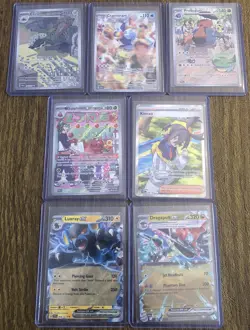 Pokemon Twilight Masquerade Lot Of 7 Dipplin,Kieran,Lairon - Image 1