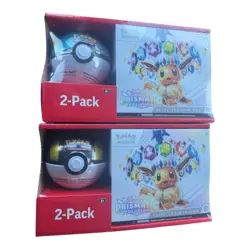 2 POKEMON PRISMATIC EVOLUTIONS ETB ELITE TRAINER BOX & POKEBALL SAMS CLUB BUNDLE - Image 1