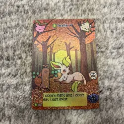 Leafie V Pokiebubies V2 1st Ed Derpy Fan Art Chef Ken Lee Pokemon Leafeon 121 - Image 1