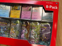Pokemon TCG Scarlet Violet Prismatic Evolutions 8 Mini Tins NEW Sealed Box - Image 4